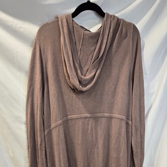 Torrid Brown Cardigan Size 1 Tie Waist Hood Soft - Picture 6 of 10
